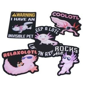 Axolotl bundle sticker pack waterbottle‎ stickers, laptop stickers
